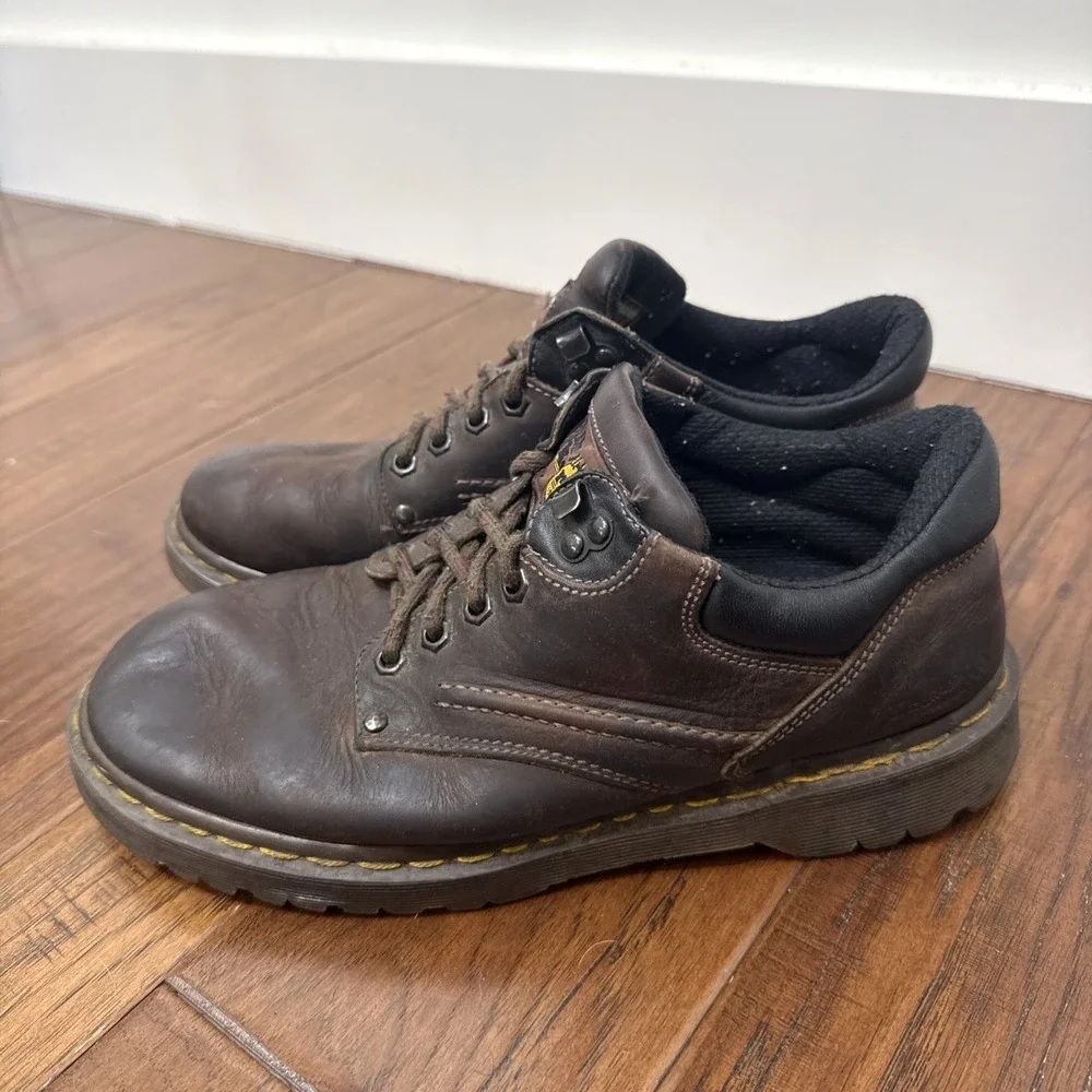 Vintage 90s Dr Martens Doc Brown Leather Oxford 8052 Air Wair England Men 8 US 9